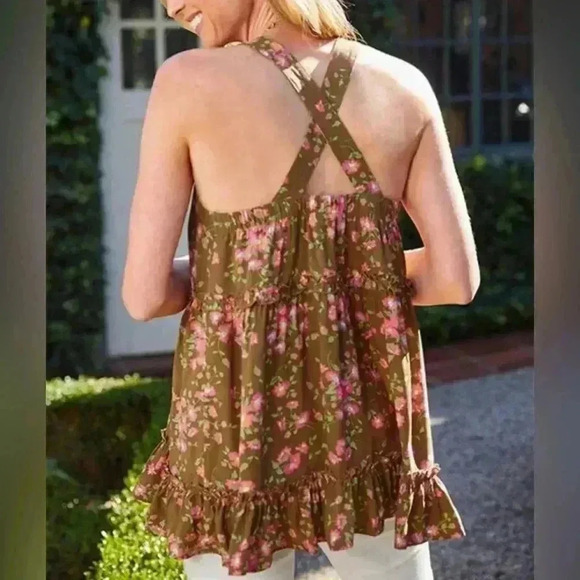 Matilda Jane Floral On A Whim Cross-Back Tank Top, size S - Picture 2 of 5
